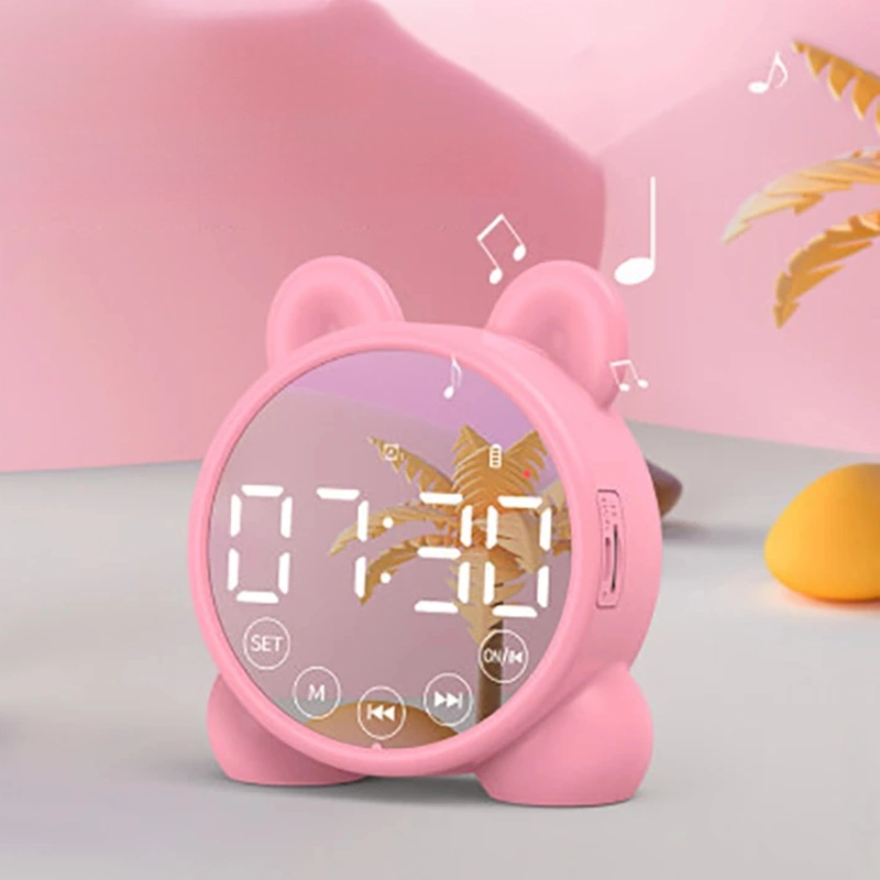 Réveil Miroir Bluetooth Chat Enfant LED – Image 2