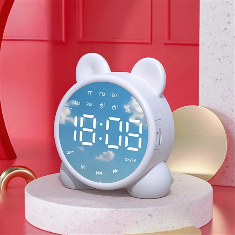 Réveil Miroir Bluetooth Chat Enfant LED – Image 4