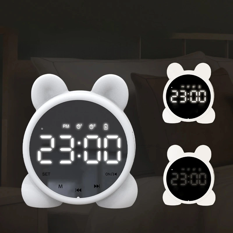 Réveil Miroir Bluetooth Chat Enfant LED – Image 5