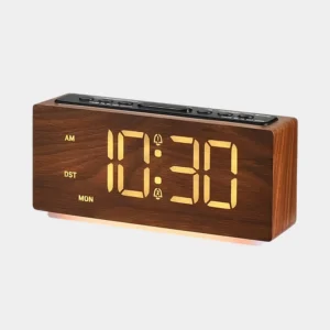 Réveil Numérique Bois Design Minimaliste