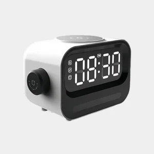 Réveil radio bluetooth et veilleuse avec chargement sans fil 15W,