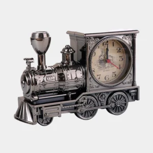 Réveil train vintage, horloge de bureau